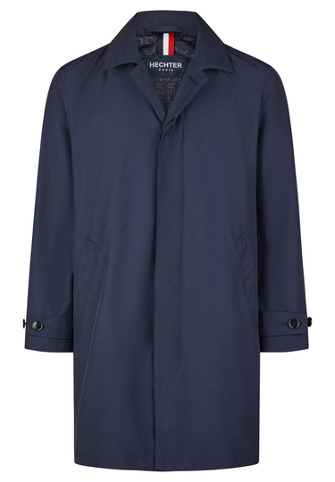 Urbaner halb gefütterter "H-ECO" Mantel, Midnight blue Frontansicht