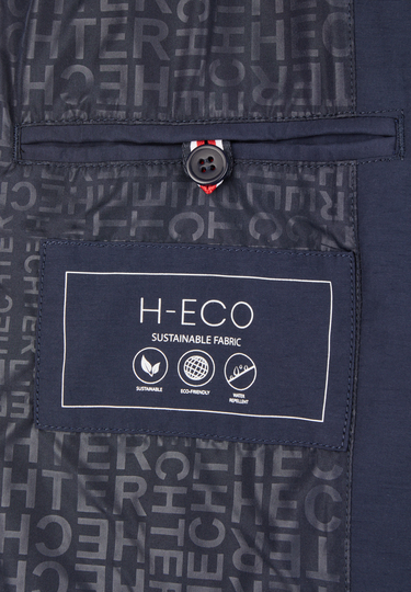 Urbaner halb gefütterter "H-ECO" Mantel, Midnight blue Detailansicht 1