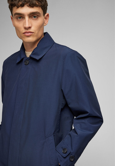 Urbaner halb gefütterter "H-ECO" Mantel, Midnight blue