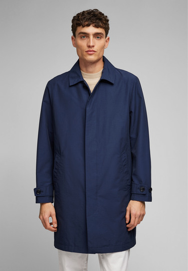Urbaner halb gefütterter "H-ECO" Mantel, Midnight blue