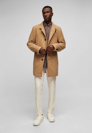 Wolljacke, Camel Detailansicht 2