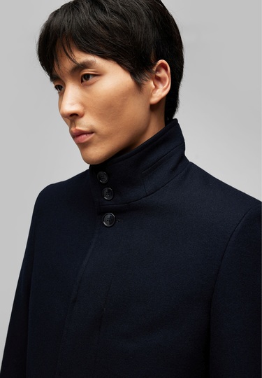 Wool coat, navy
