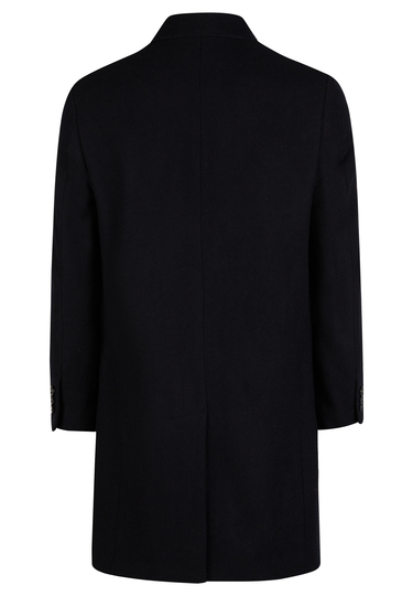 Chesterfield Wollmantel, navy Rückansicht