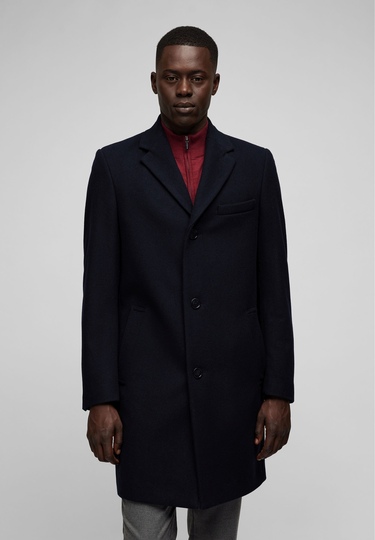 Chesterfield Wollmantel, navy