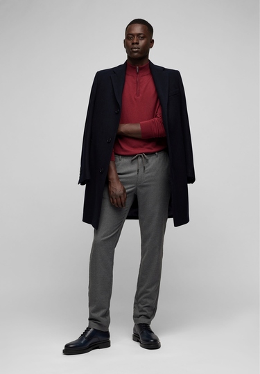 Chesterfield Wollmantel, navy