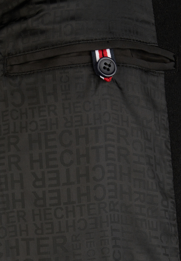 Chesterfield wool coat, black Detailansicht 2