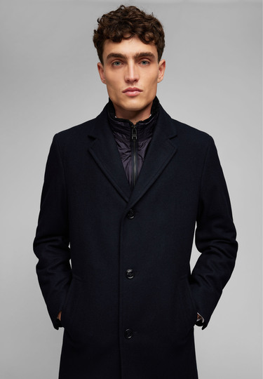 Wollmantel, navy