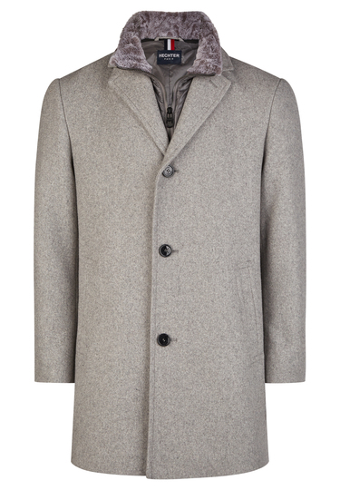 Wollmantel, silver Frontansicht