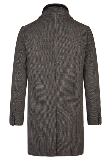Eleganter Wollmantel, darkgrey Rückansicht