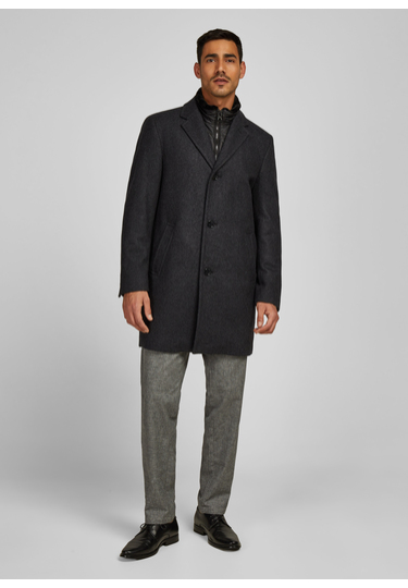 Eleganter Wollmantel, anthracite