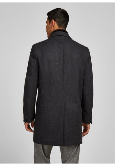 Eleganter Wollmantel, anthracite