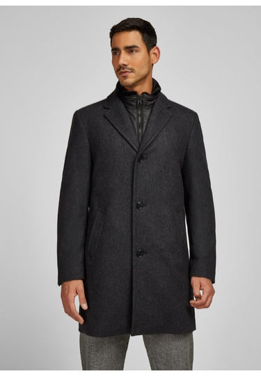 Eleganter Wollmantel, anthracite