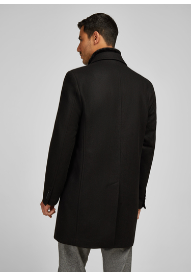 Eleganter Wollmantel, black