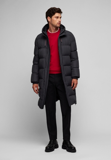 Down coat, black