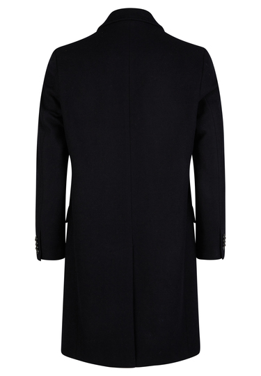 Wollmantel, navy Rückansicht