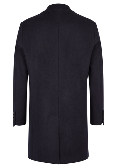 Eleganter Chesterfield-Mantel, navy Rückansicht