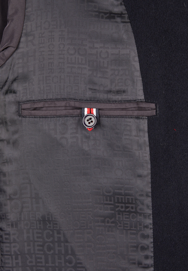 Eleganter Chesterfield-Mantel, navy Detailansicht 2