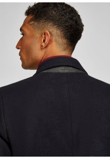 Eleganter Chesterfield-Mantel, navy