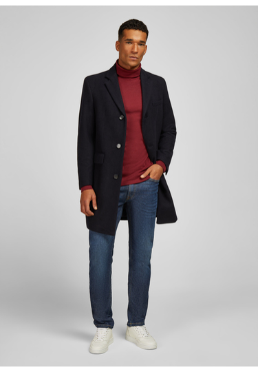 Eleganter Chesterfield-Mantel, navy