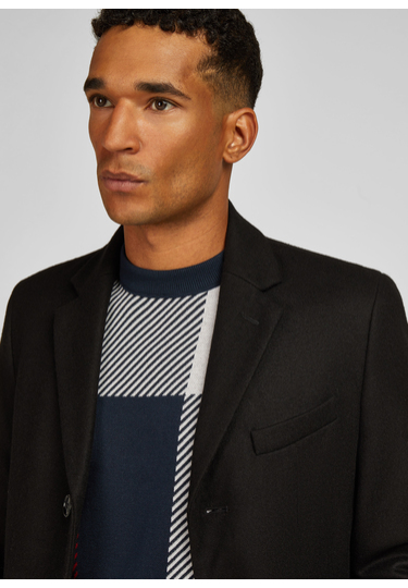 Eleganter Chesterfield-Mantel, black