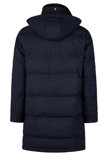 Eleganter Mantel, midnight blue Rückansicht