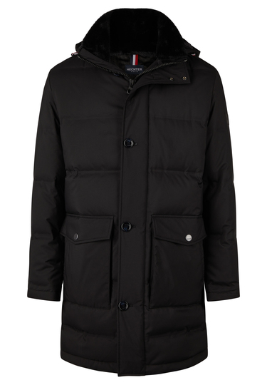 Eleganter Mantel, black Frontansicht