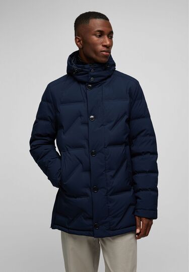 REAL DOWN Parka-Mantel, midnight blue Frontansicht