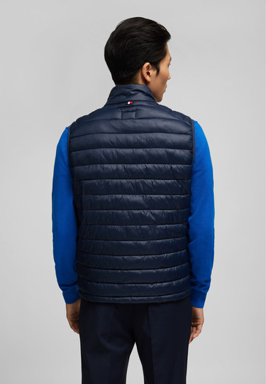 Sporty filler waistcoat, midnight blue Rückansicht