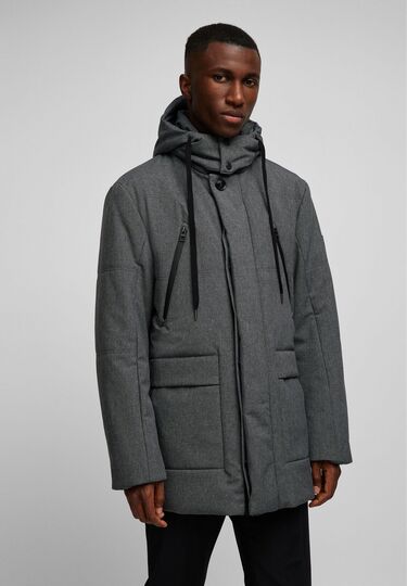 H-XTECH Parka, Darkgrey Frontansicht