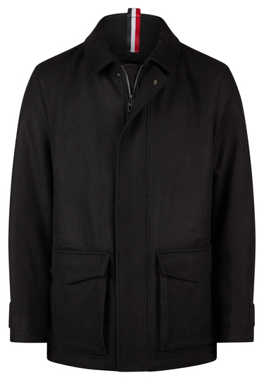 Elegante-sportliche Jacke, black Frontansicht