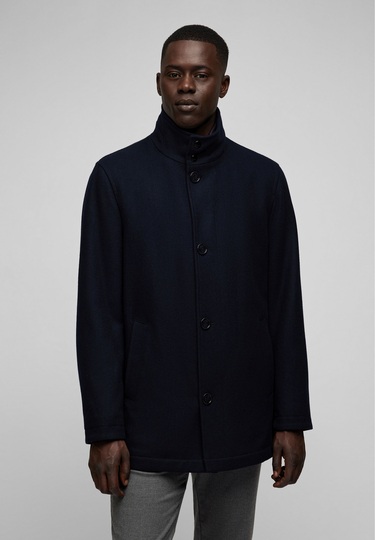 Wolljacke, navy Detailansicht 2