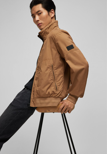 Cotton twill blouson, camel Detailansicht 1