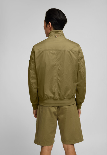 Cotton-Twill Blouson, mud Rückansicht