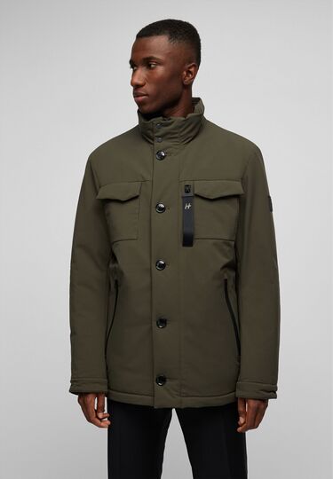 H-XTECH Parka, dark olive Frontansicht