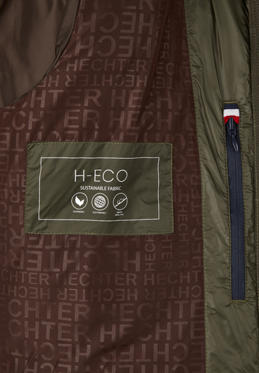 Sportliche "H-ECO" gesteppte Fieldjacke, Dark green Detailansicht 2