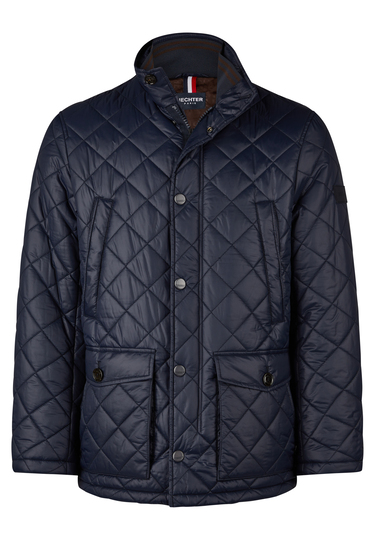 Sportliche "H-ECO" gesteppte Fieldjacke, Midnight blue Frontansicht