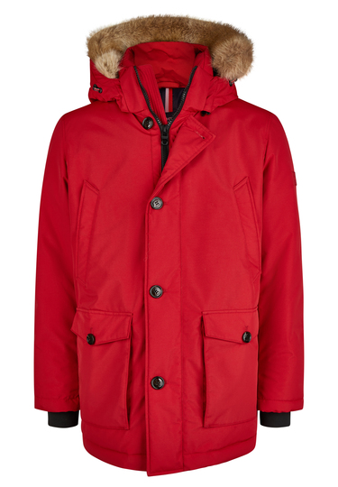 H-XTECH REAL Down Parka, chili Frontansicht