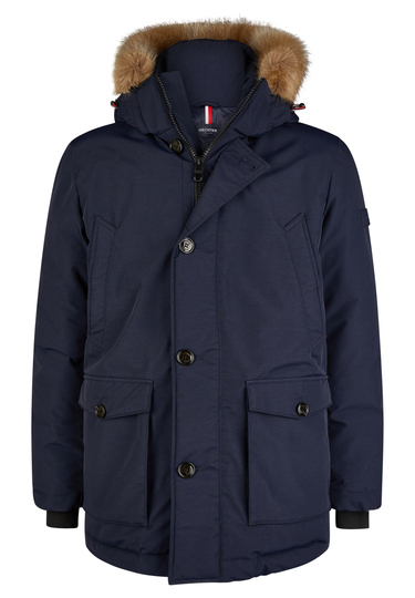 H-XTECH REAL Down Parka, midnight blue Frontansicht