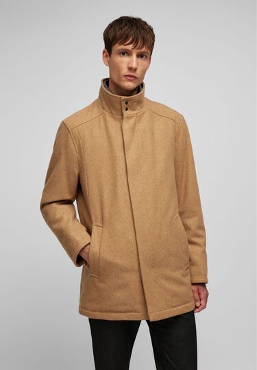 Wolljacke, camel Frontansicht
