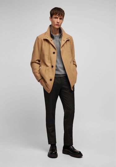 Wolljacke, camel Detailansicht 2