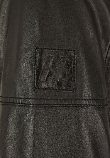 Klassische Lederjacke, black Detailansicht 2
