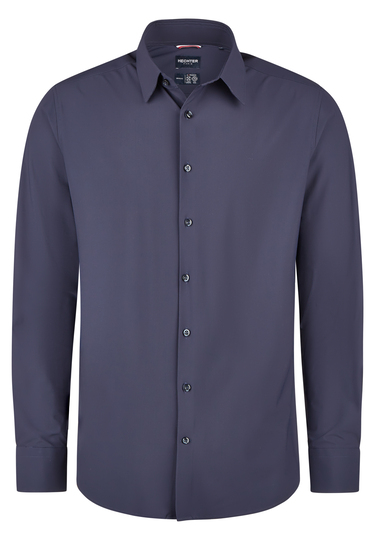 H-XTENSION Shirt im Shape Fit, midnight blue Frontansicht