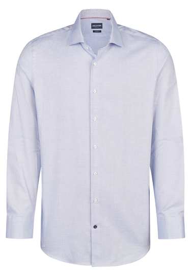 Modern Fit Businessshirt, cornflower Frontansicht