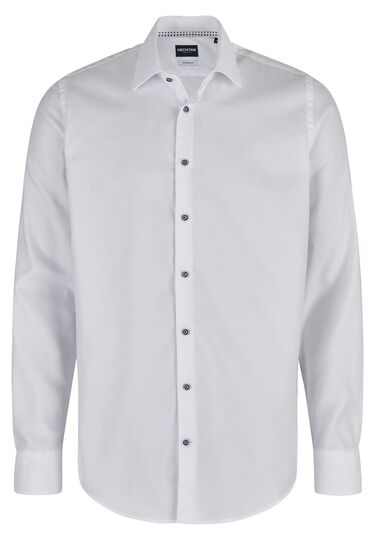 Trendiges Businesshemd mit Kent-Kragen, white Frontansicht