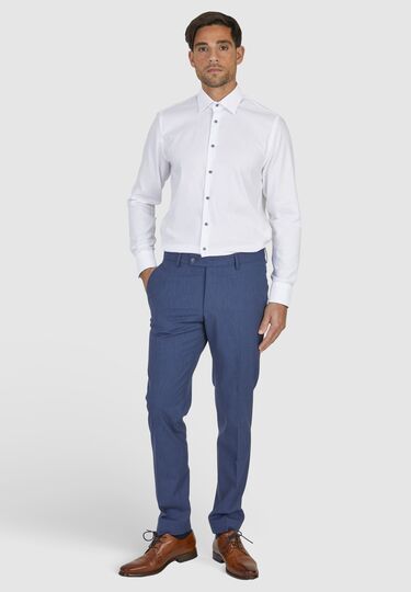 Trendiges Businesshemd mit Kent-Kragen, white