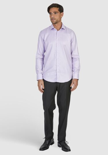 Unkonventionelles Businesshemd mit dezenter Struktur, orchid Detailansicht 1
