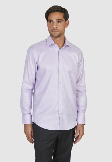 Unkonventionelles Businesshemd mit dezenter Struktur, orchid 