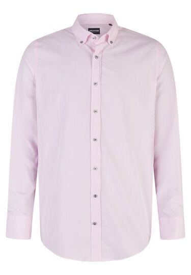 Trendiges Businesshemd mit auffälligen Knöpfen, pink Frontansicht