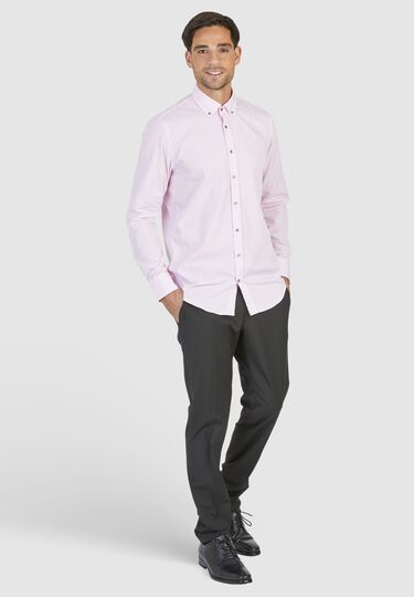 Trendiges Businesshemd mit auffälligen Knöpfen, pink Detailansicht 1