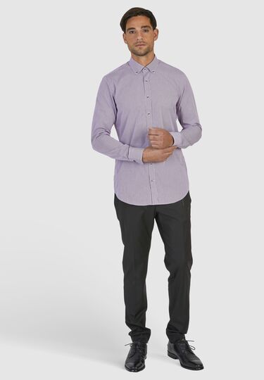 Trendiges Businesshemd mit auffälligen Knöpfen, blackberry Detailansicht 1